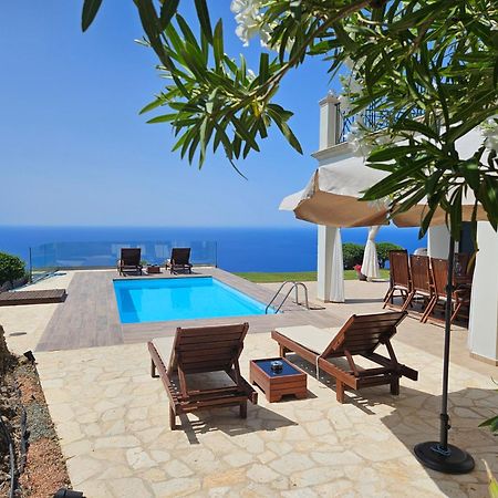 Villa Vardia-Amazing Seaviews With Heated Pool Sinarádes Dış mekan fotoğraf