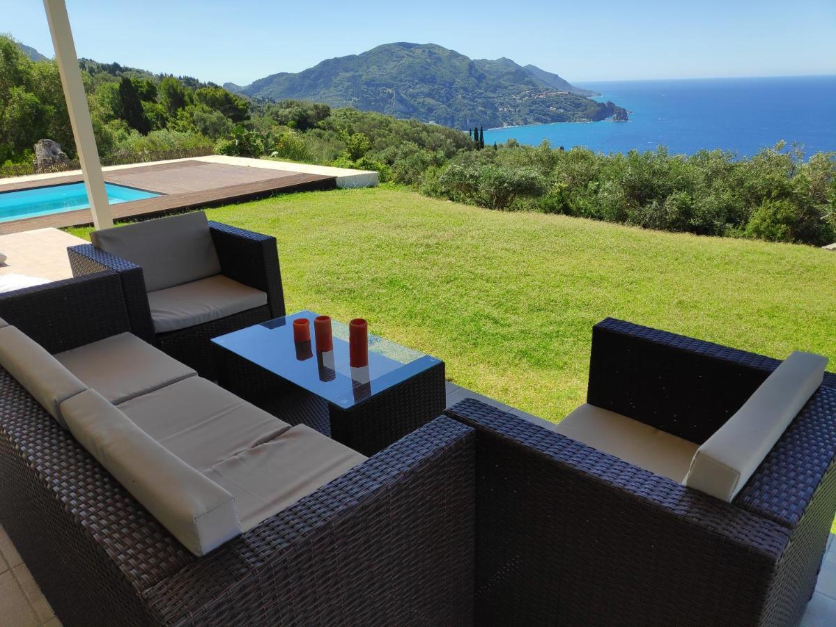 Villa Vardia-Amazing Seaviews With Heated Pool Sinarádes Dış mekan fotoğraf
