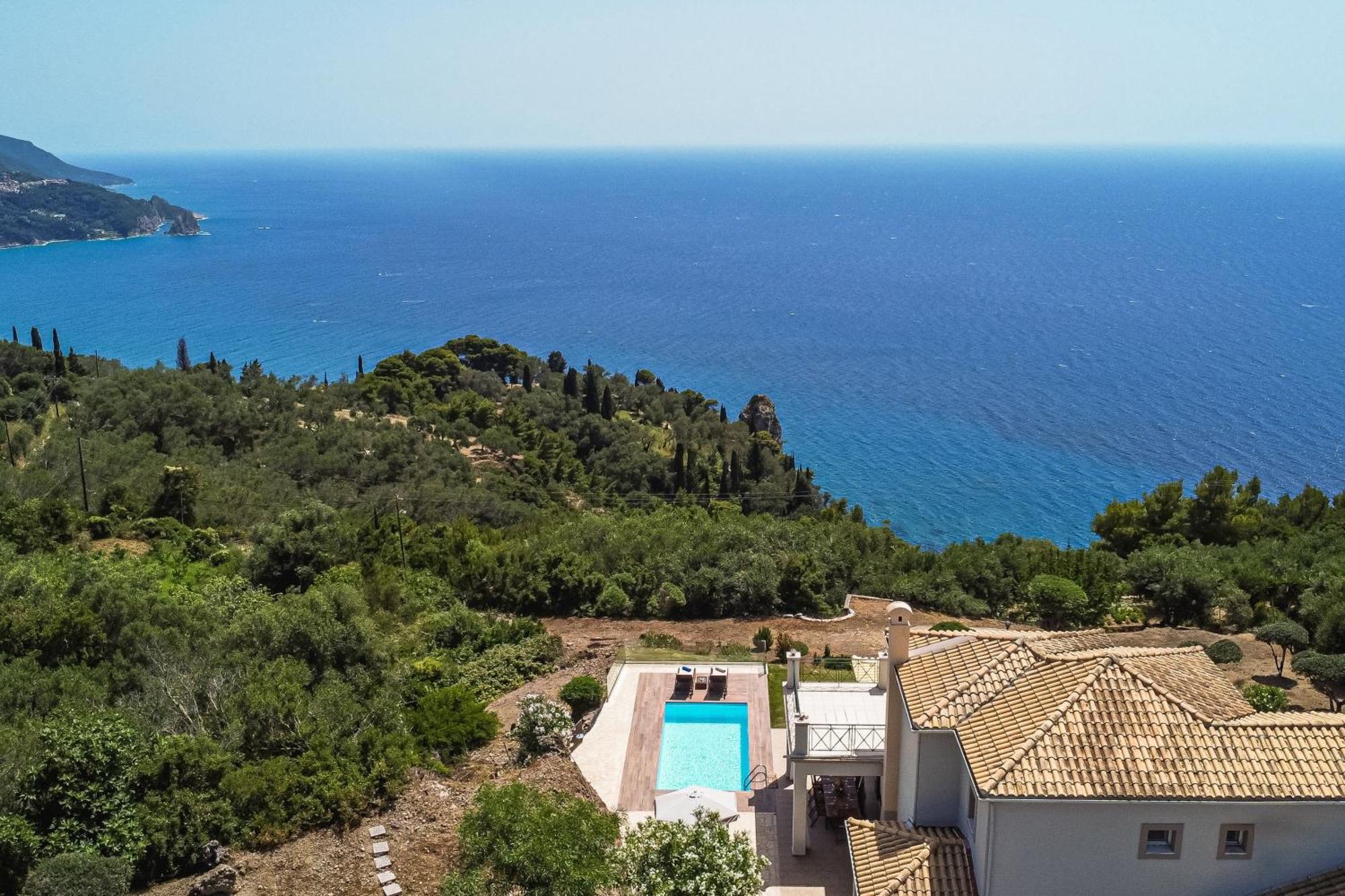 Villa Vardia-Amazing Seaviews With Heated Pool Sinarádes Dış mekan fotoğraf