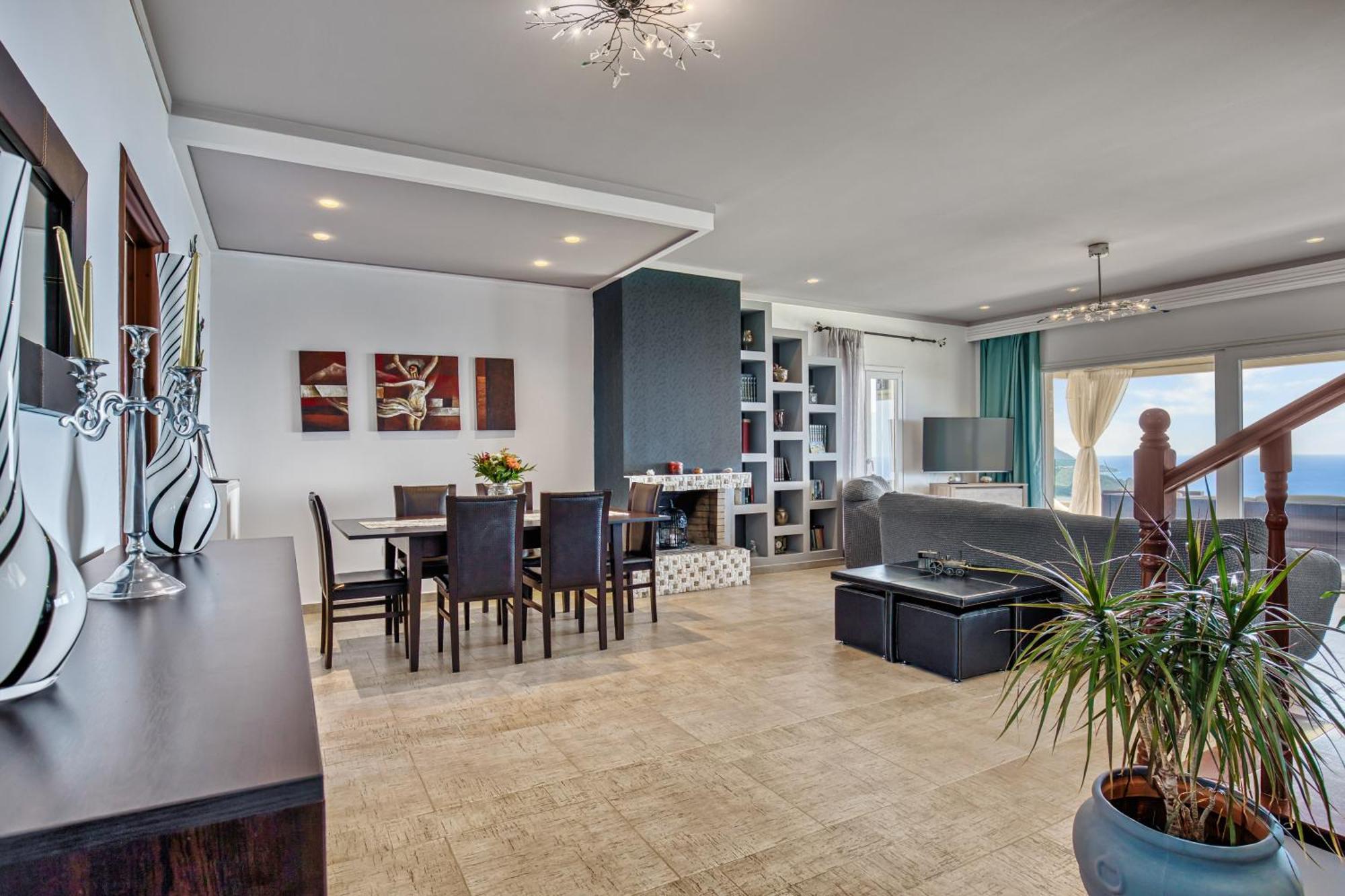 Villa Vardia-Amazing Seaviews With Heated Pool Sinarádes Dış mekan fotoğraf
